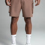 SikSilk - Brown Smart Cargo Shorts